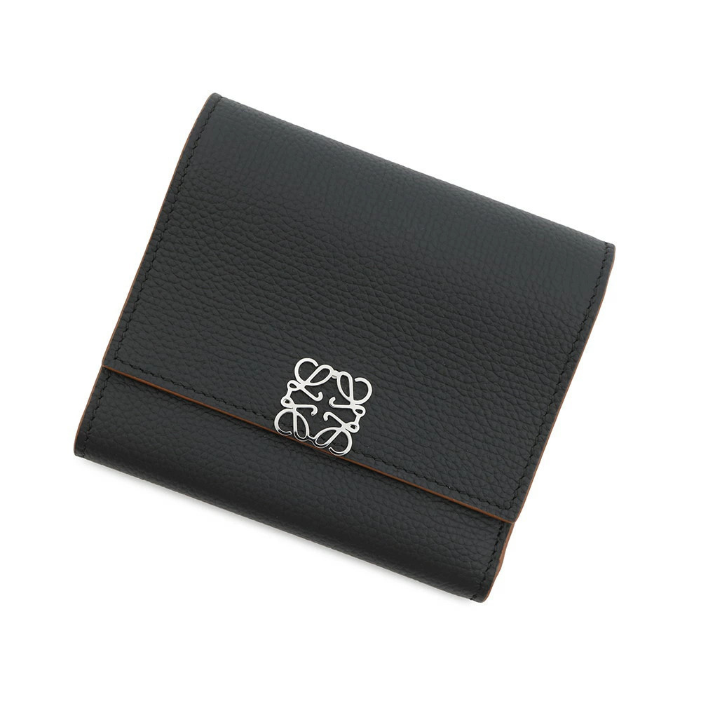 Loewe Tri fold Wallet Anagram Vertical Black